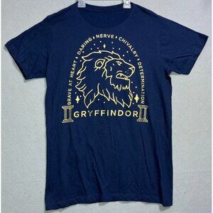 Harry Potter Gryffindor Shirt Adult Tee Navy Blue T-Shirt Sleeve Medium